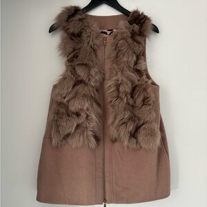 E. Land Faux Fur Vest